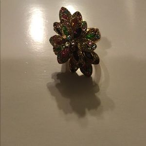 Vintage Rosa Flores Petal Burst ring made USA 70s